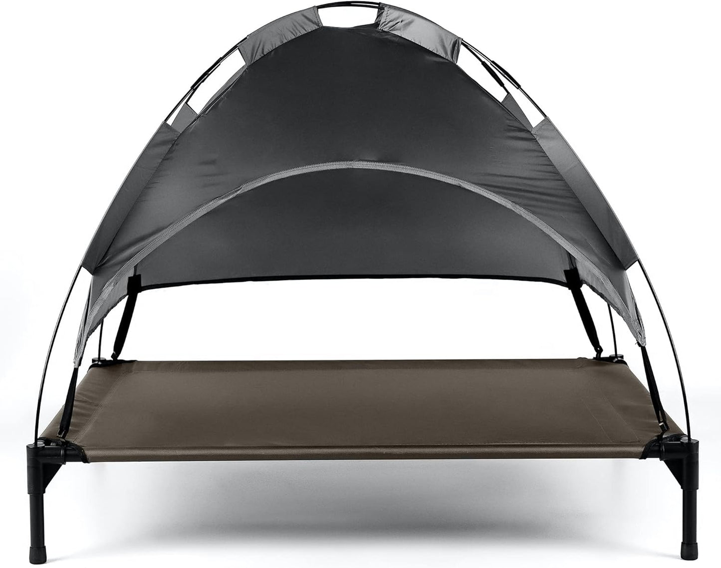 Elevated Dog Bed with Canopy Shade Portable Raised Cooling Ideal for Camping Home Garden Waterproof Washable & Breathable Oxford Fabric (Extra-Large)