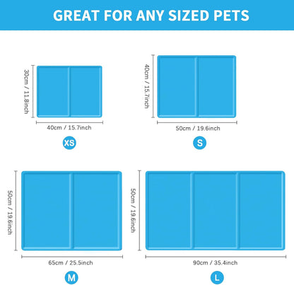 Dog Cooling Mat - Durable Pet Cool Mat, Non-Toxic Gel Self Cooling Pad for Dogs Cats in Hot Summer - 450 Micron Oxford Fabric Anti-Scratch, 50 x 40cm