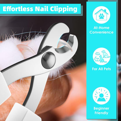 Cat Nail Clippers, Cat Claw Clipper Made of Stainless Steel, Clean Cut, No Shred, Mirror Finish. Small Animal Nail Clippers for Cats, Kittens, Kittys, Puppy, Rabbit, Guinea Pig, and More Pet