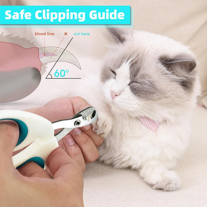 Cat Nail Clippers, Cat Claw Clipper Made of Stainless Steel, Clean Cut, No Shred, Mirror Finish. Small Animal Nail Clippers for Cats, Kittens, Kittys, Puppy, Rabbit, Guinea Pig, and More Pet