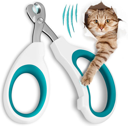 Cat Nail Clippers, Cat Claw Clipper Made of Stainless Steel, Clean Cut, No Shred, Mirror Finish. Small Animal Nail Clippers for Cats, Kittens, Kittys, Puppy, Rabbit, Guinea Pig, and More Pet