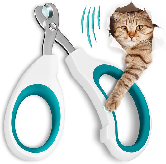 Cat Nail Clippers, Cat Claw Clipper Made of Stainless Steel, Clean Cut, No Shred, Mirror Finish. Small Animal Nail Clippers for Cats, Kittens, Kittys, Puppy, Rabbit, Guinea Pig, and More Pet