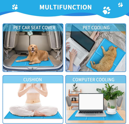 Dog Cooling Mat - Durable Pet Cool Mat, Non-Toxic Gel Self Cooling Pad for Dogs Cats in Hot Summer - 450 Micron Oxford Fabric Anti-Scratch, 50 x 40cm